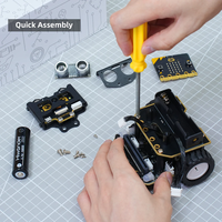 Nexbit Microbit AI Robot visi mobil STEM Kit pendidikan Plug-and-Play pemrograman grafis dengan modul elektronik dan Kit