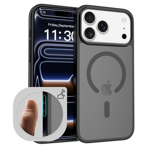 Magnetic Case for <strong>iPhone</strong> 17 <strong>Pro</strong> Max Built-in <strong>AI</strong> Camera Control Button, Matte TPU+PC Shockproof Mobile Phone Cover for <strong>iPhone</strong> 17 - Product Image 1