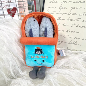 Nuevo Peluche de Sardina en Gelatina de Pescado, Juguete de Peluche para Niños con Relleno de Algodón PP, Regalo de Cumpleaños - Product Image 1
