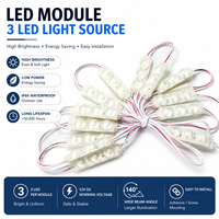 Módulo LED 2835 Impermeable con 3 Lentes LED para Iluminación de Letreros en Exteriores