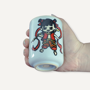 Vendita calda fatta a mano Ru forno porcellana tazza <span class=keywords><strong>di</strong></span> tè-tazza <span class=keywords><strong>di</strong></span> smalto Tianqing con Nezha Design dei cartoni animati, tazza personalizzata con sigillo del maestro - Product Image 2