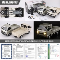 Voiture télécommandée de drift en plastique, véhicule urbain avec phares, jouet camion d'escalade pour enfants, modèle de véhicule 1/10