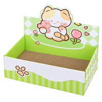 Lit et griffoir pour chat en carton ondulé moderne, durable et écologique, avec noyau remplaçable, style boîte