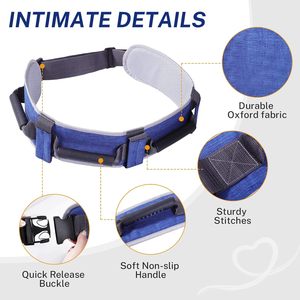 Ceinture de transfert de sécurité pour personnes âgées avec 7 poignées et boucle à dégagement rapide pour personnes âgées et handicapées - Product Image 4