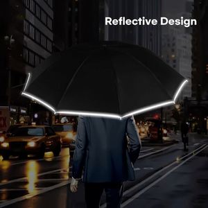 Nuevo Paraguas Automático Plegable Invertido de Lujo Resistente al Viento para Hombre y Mujer, Doble Capa, 105 cm de Diámetro Abierto - Product Image 4