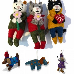 Llavero de Fieltro de Lana Hecho a Mano con Forma de Animal, Colgante de Alta Calidad para Decoración Navideña y Bolsos de Mujer - Product Image 2