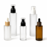 30ml 50ml Pompalı Şişe Sprey Doldurulabilir Buzlu Sis 4 oz Cam Vücut Sprey Şişesi Yüz İçin Lüks