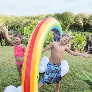야외 파티 여름을위한 풍선 무지개 물 스프링클러 어린이를위한 풍선 무지개 스프링클러