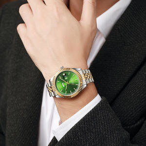 卸売カスタムダイヤルロゴビジネスステンレススチールメンズ腕時計高級メーカーパーソナライズされたクォーツ時計 - Product Image 4