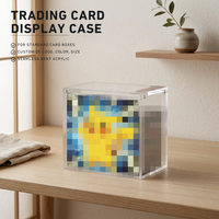 Boîte de rangement pour cartes en acrylique de haute qualité pour la 30e anniversaire, boîte de protection transparente pour cartes avec protection UV personnalisée et couvercle magnétique