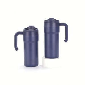 Termo Personalizado de Acero Inoxidable 304 de 650 ml, Pequeño, Azul, Aislamiento al Vacío, con Asa, Antiderrames, Portátil, para Regalo - Product Image 2
