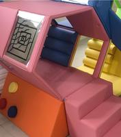 Rainbow Honeycomb Soft Climb and Slide Combo Set Bee Hive Daycare Maze Juego Interior Playground Kids Soft Play Set para preescolar