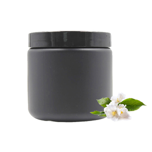 500Ml 16Oz Matte Zwarte Hdpe Lotion Bodybutter Haarcrème Verzorging Pommade Pot Body Cream Plastic Pot Crème Mark Plastic Pot