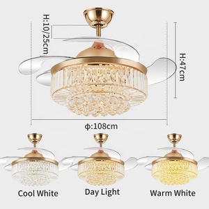 Lámpara Colgante Decorativa con Ventilador de Techo a Buen Precio, Lámpara de Techo LED de Lujo con Ventilador para Interiores del Hogar - Product Image 3