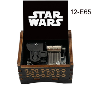 Boîte à musique en bois à remonter, imprimée en couleur, sur le thème de la <span class=keywords><strong>Star</strong></span> de cinéma célèbre <span class=keywords><strong>Star</strong></span> <span class=keywords><strong>Wars</strong></span>, pour les fans, les amis, la famille, cadeau d'anniversaire - Product Image 2