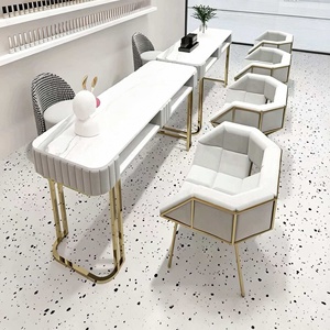 Hot Sale Modern Beauty Metal Optional <b>Nail</b> Table with dust collector Ladies Salon Manicure Station Furniture <b>Nail</b> Tables - Product Image 2
