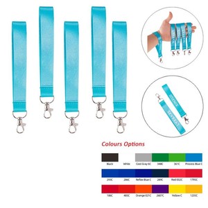 Promotional Custom Printed Polyester Wrist Keychain Lanyard with Lobster Claw Silk Screen Printed for Key Organization