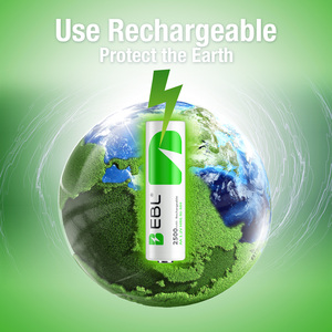 EBL OEM - Paquete de 4 Pilas Recargables de Ni-MH de Alto Rendimiento y Larga Duración, <span class=keywords><strong>1</strong></span>.2V <span class=keywords><strong>AA</strong></span>, 2500 mAh, con Caja - Product Image 6