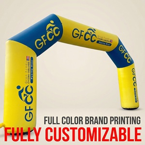 <span class=keywords><strong>Portique</strong></span> publicitaire d'entrée de début de porte de course gonflable avec logo personnalisé pour événements sportifs, accessoire avec souffleur d'air inclus - Product Image 1