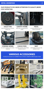 1-7 tấn nhỏ ngã ba nâng lên 3 tấn 3.5 tấn xe nâng điện với sự thay đổi bên cho tùy chọn 3-giai đoạn mast Mini ngã ba nâng cho trang trại - Product Image 6