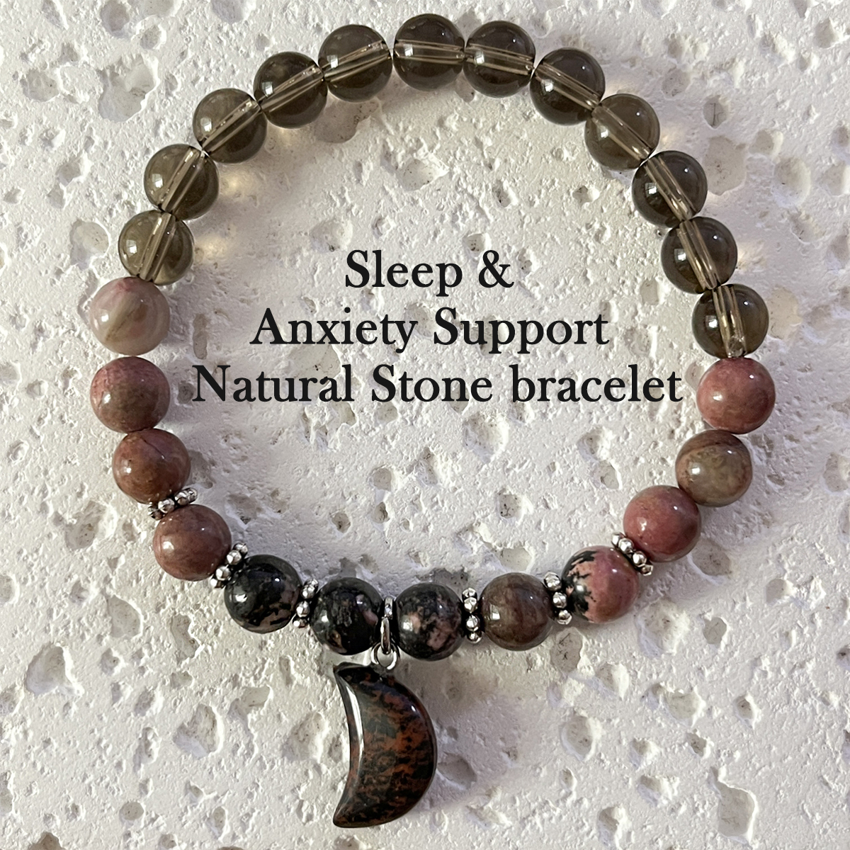 Bracelet en pierre naturelle pour le sommeil et l'anxiété
