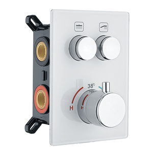 حمام خلاط صنبور الدش الزجاج المقسى زر أخفى ثرموستاتي <span class=keywords><strong>2</strong></span> الطريقة صمام تحويل - Product Image 1