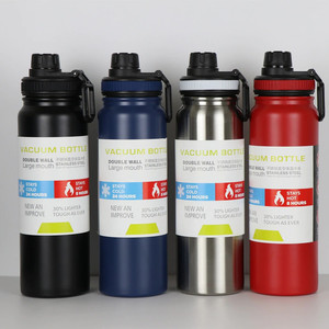 Bouteille thermos sport isolée en acier inoxydable de grande capacité, flacon à vide à double paroi, tasse de voyage, tasse thermique - Product Image 1