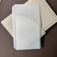 Le plus populaire Flexible rempli 6 trous perforés épais PVC demi-cercle reliure poche Double couche dossier givré argent enveloppe A6