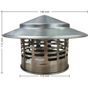 Coperchio per Canna Fumaria Quadrato in Acciaio Inox 304, Antipioggia e Antivento, per Tetto e Terrazza, Facile Installazione - Product Image 1