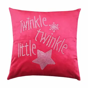 Hot Drilled Twinkle Star Cushion Covers Seasonal Promotion Pillowcases Square Shape Christmas Decor Cushion Pad