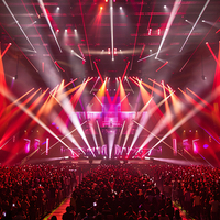 SHEHDS Lyre à tête mobile 300W à faisceau, double prisme, DMX512, Spot LED 7000K pour Concert, Mariage, Église, Boîte de nuit