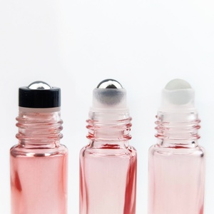 Cosmetic 10ml Rose Gold <b>Glass</b> Roll <b>on</b> Bottle with Steel/<b>glass</b> Roller - Product Image 3