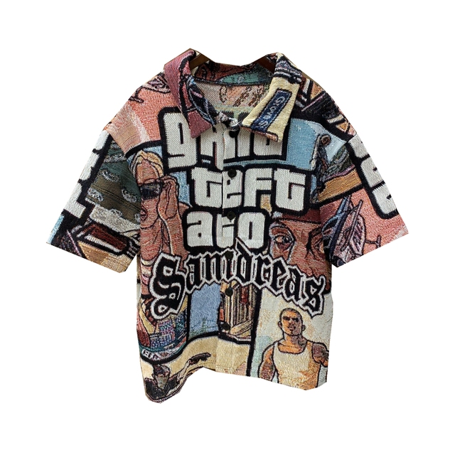 Custom Logo Hot Video Game Anime Tapestry Shirts Streetwear Tapestry Clothing