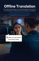 T26 160 Traducteur vocal intelligent avec IA ChatGPT, traduction en ligne et hors ligne (18 langues), Wi-Fi, pour les voyages
