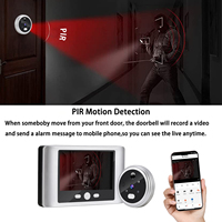 Caméra de sécurité domestique miniature ICam365 Pro 3MP sans fil WiFi 2.4G avec interphone audio et écran de 2,8 pouces et judas