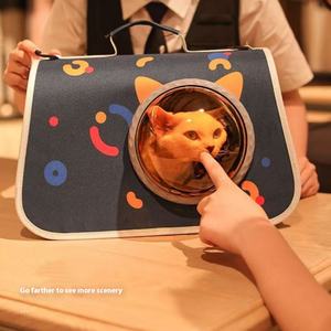 Tek omuz kedi ve köpek çanta büyük kapasiteli uzay kapsülü Pet malzemeleri giden çanta moda PC sırt çantası - Product Image 2