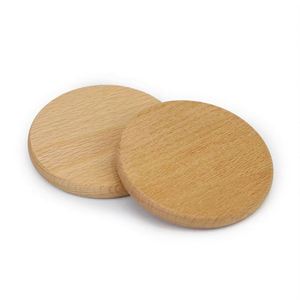 Sous-verres en bois massif coloré de 4 mm d'épaisseur, ronds, vierges pour sublimation, Nature Favor - Product Image 1