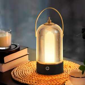 Lampe de table <span class=keywords><strong>LED</strong></span> rechargeable sans fil, design moderne, étanche IP54, portable, pour le camping, avec fonction tactile, lumière de nuit décorative. - Product Image 1