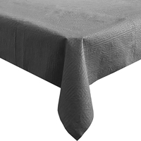 Nappe de table rectangulaire jetable en papier noir de qualité supérieure, 3 plis, 54 pouces x 108 pouces, pour mariages et fêtes