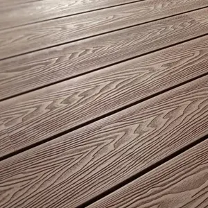 Vendita calda pavimento esterno struttura in legno impermeabile plastica composito wpc decking