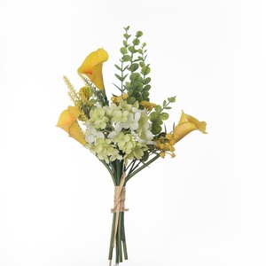 Bouquet d'hortensias artificiels CallaFloral, jaune, Calla Lily, décoration de mariage à domicile, arrangement floral mural CF01098 - Product Image 3