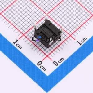 1TS005A-2600-5001 Tactile Switch Through hole-4P,6x6mm Switch Single Pole Single Throw Round Button 2.6N Through Hole - Product Image 2