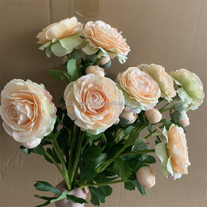 Flor de loto de champán Artificial de alta calidad al por mayor de, Loto Artificial de tacto Real para decoraciones de boda - Product Image 1