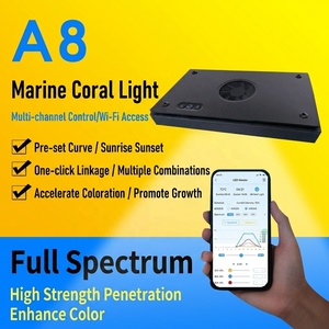 Lámpara <span class=keywords><strong>LED</strong></span> para <span class=keywords><strong>Acuario</strong></span> de Arrecife de Espectro Completo JSD A8, con Wifi y APP, 8 Canales, Luz para Corales SPS y LPS, Alto PAR, Simulación de Amanecer y Atardecer, Iluminación para Acuarios Marinos - Product Image 2