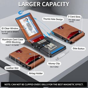 Cartera <span class=keywords><strong>de</strong></span> Cuero Bifold Magnética para Hombre con Bloqueo RFID, Tarjetero Pop-up, Localizador Inteligente AirTag, ¡Gran Oferta! - Product Image 5