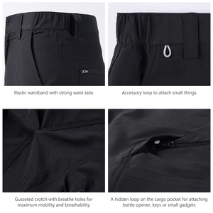 Pantalones Cortos Tácticos <span class=keywords><strong>de</strong></span> Senderismo para Hombre con Logotipo Personalizado, Multibolsillos, Secado Rápido, Impermeables, para Caza, Pesca y Escalada - Product Image 2