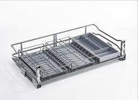 Paniers de rangement de cuisine à trois côtés pour tiroirs, multifonctionnels, détachables, grande capacité, écologiques, modernes