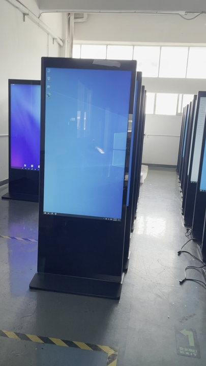 55 65 75 Inch Floor Stand Kiosk Indoor 4K LCD Screen Android 11.0 2 ...