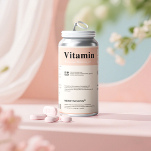 Emballage métallique de luxe en aluminium vide, couleur et logo personnalisés, avec bouchon à vis pour capsules de vitamines, pilules et compléments alimentaires - Product Image 3