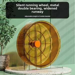 Support de roue pour <span class=keywords><strong>hamster</strong></span> à double roulement, réglable en hauteur, large, fournitures pour animaux de compagnie - Product Image 3